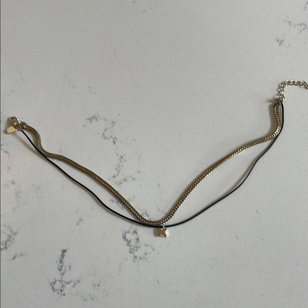 Express Elegant Gold and Black Women's Necklace